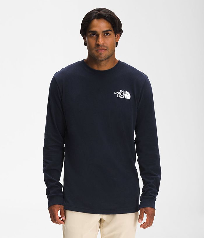Camiseta The North Face Hombre Manga Larga Tnf™ Manga Hit Azul Marino - Peru 14279ESOQ